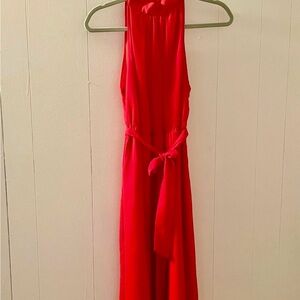 Anthropologie Vibrant Red Sleeveless Dress